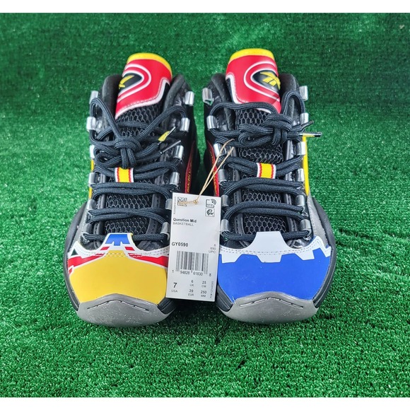 Reebok Power Rangers Question Mid Megazord GY0590 Basketball Sneakers sz 7 - Picture 1 of 10